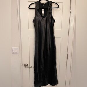 NWT Banana Republic Black Textured Razor Back Dress